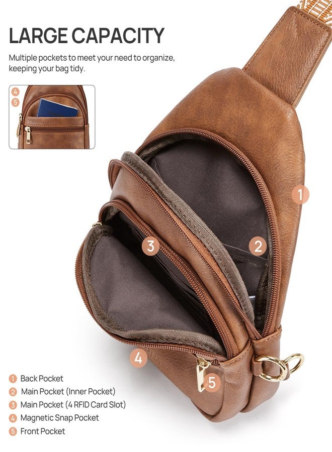 CHOLISS Anti Theft Small Sling Bag for Women and Men RFID Leather Crossbody Bags Fanny Pack Chest Bag Travel Purse Daypacks - Image 4